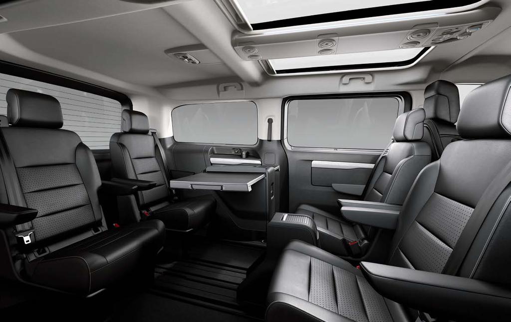 PRZESTRONNY I PRZYJAZNY Luksusowe wnętrze CITROËNA SPACETOURER BUSINESS LOUNGE zapewnia podróżnym wyjątkowe udogodnienia.