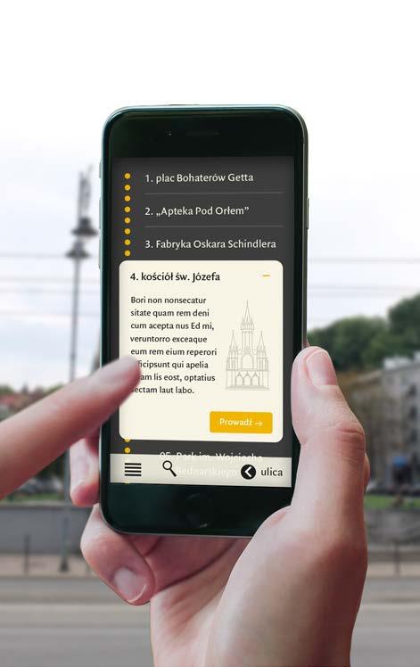 Za pomocą naszej aplikacji można na przykład przeprowadzać wycieczki po szlakach turys-tycznych miasta gdzie telefon będzie wyświetlał dodatkowe