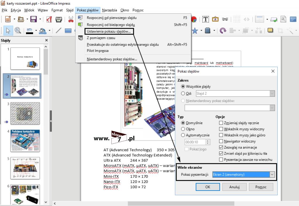 6 (Pobrane z slow7.pl) Pokaz rozpoczynamy klawiszem F5.