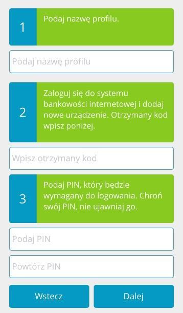 wybierając przycisk Załóż nowy profil. Definiowanie profilu wymaga podania 1.