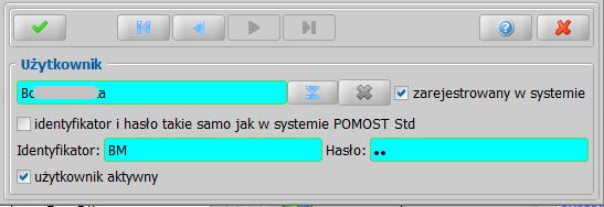 Po wybraniu przycisku Dodaj uaktywni się dolna część okna, w której w polu Użytkownik wprowadzamy imię i nazwisko osoby, która będzie użytkownikiem terminalu mobilnego lub jeżeli osoba ta jest