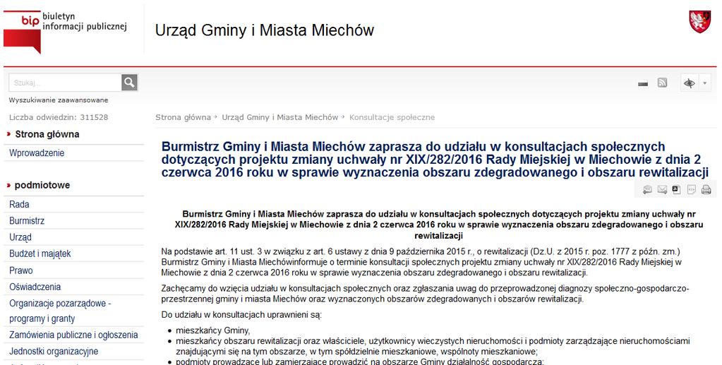 1.5. Forma i tryb konsultacji Konsultacje społeczne wyznaczonego obszaru zdegradowanego i obszaru rewitalizacji przeprowadzono w formie: zbierania uwag i opinii w formie papierowej oraz