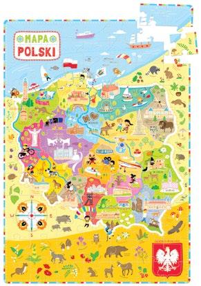 Puzzle Mapa świata dla dzieci 6+ Puzzle Mapa Polski dla