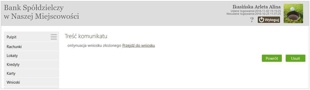 Zadania udostępnione do realizacji w Internet Bankingu klient będzie widział na każdym etapie, będzie mógł sprawdzić postęp w realizacji wniosku oraz dołączone do wniosku dokumenty.