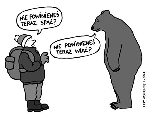 - A niech się dzieciaki trochę ogrzeją. Czego najpierw uczy się mały Eskimos? - Nie jeść żółtego śniegu.