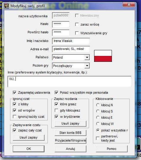 i dokonaj pożytecznych modyfikacji: a) wypełnij dane jak w pkt. 2 tej instrukcji oraz zaznacz: 1. Zapamiętaj ustawienia (zalecane) 2.