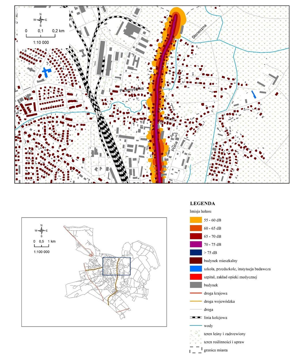 WOJEWÓDZKI INSPEKTORAT OCHRONY ŚRODOWISKA W RZESZOWIE Lokalna mapa akustyczna miasta Leżajsk