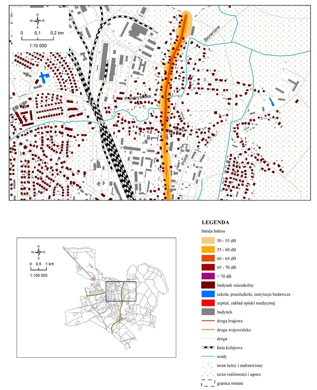 WOJEWÓDZKI INSPEKTORAT OCHRONY ŚRODOWISKA W RZESZOWIE Lokalna mapa akustyczna miasta Leżajsk