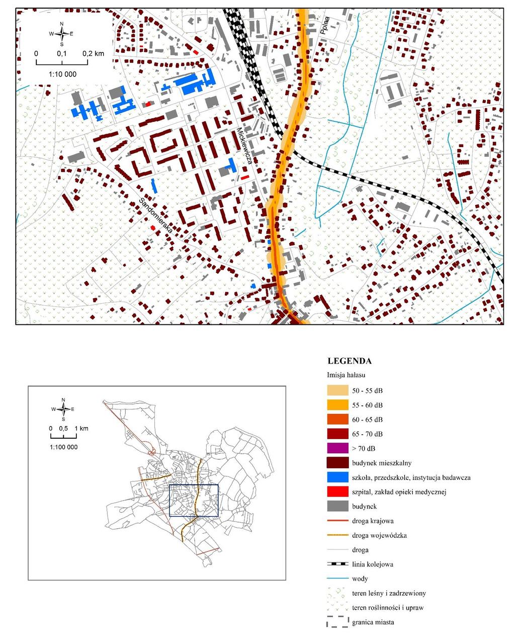 WOJEWÓDZKI INSPEKTORAT OCHRONY ŚRODOWISKA W RZESZOWIE Lokalna mapa akustyczna miasta Leżajsk