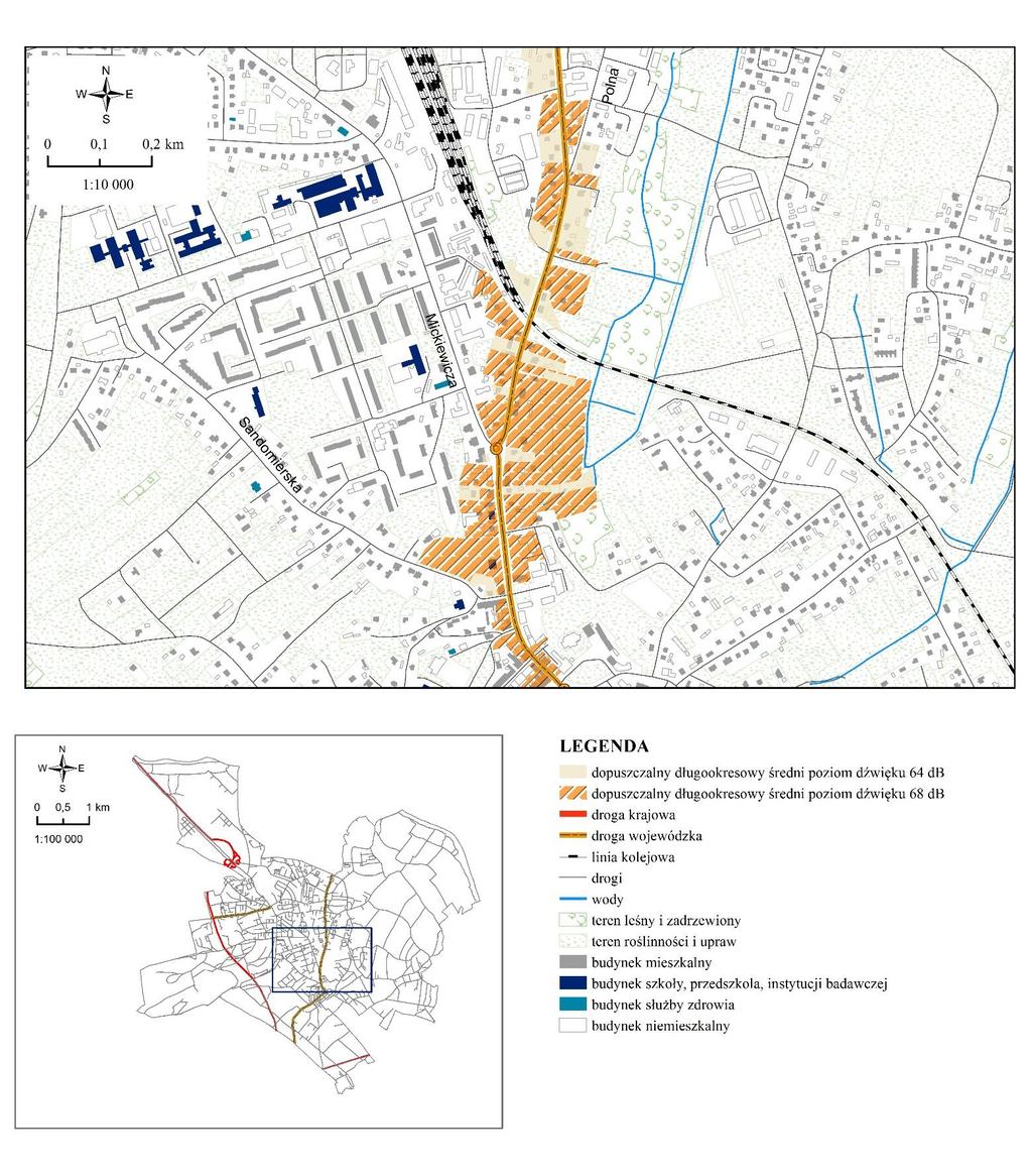 WOJEWÓDZKI INSPEKTORAT OCHRONY ŚRODOWISKA W RZESZOWIE Lokalna mapa akustyczna miasta Leżajsk w