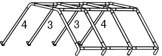 EN 2 Side wall 2 Door ASSEMBLY 1 Connect all the tubes (1) and (2) with the connectors (A)