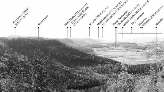 Radkowskie Ściany Północny próg Gór Stołowych imponuje wysokością i wyrazistością. Na odcinku koło Radkowa ma ponad 300 m wysokości.