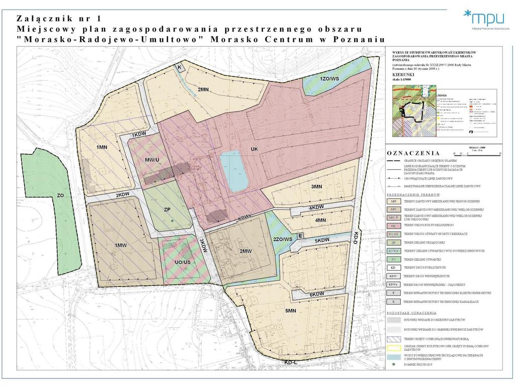 Wniosek o zmianę mpzp obszaru Morasko Radojewo Umultowo Morasko Centrum w Poznaniu Wniosek dotyczył zmiany ustaleń obowiązującego planu dla działek nr: 124/11, 124/9 i 123/7, ark.