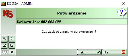 ROZPORZĄDZENIE O OCHRONIE DANYCH OSOBOWYCH W SYSTEMIE Podczas próby opuszczenia modułu lub przy zmianie zakładki, użytkownik będzie mógł zapisać wprowadzone zmiany: Rys. 2. Potwierdzenie 3.