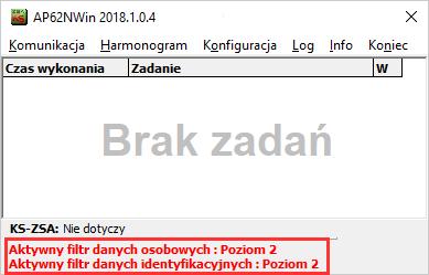 ROZPORZĄDZENIE O OCHRONIE DANYCH OSOBOWYCH W SYSTEMIE Użytkownik musi wybrać właściwe poziomy filtrowania (identyczne jak w centrali) zaznaczając odpowiednie pola wyboru.