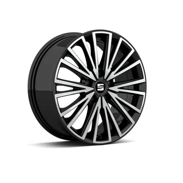 dekoracyjne w kolorze Piano Black Aluminiowe nakładki na pedały Czarna podsufitka 1 1005 1005 Skórzane fotele sportowe czarne z pakietem zimowym i podłokietnikiem w drugim rzędzie siedzeń 2 5052 5052