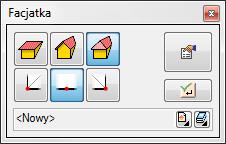 Dach FACJATKI Wprowadzenie Na istniejący na rzucie dach można wprowadzić facjatkę dachową. Opcja ta jest dostępna z paska narzędzi ArCADia-ARCHITEKTURA> Wstaw facjatkę lub menu ArCADia.