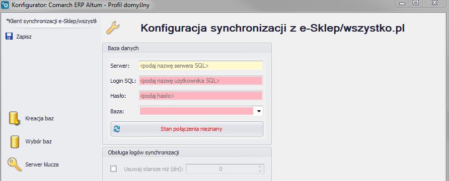 Rys. 37 Konfiguracja synchronizacji z e-sklep/wszystko.