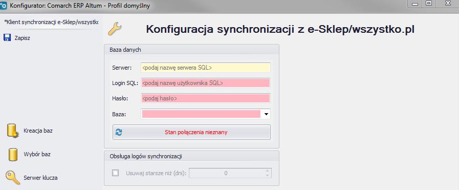 pl Ten krok należy pominąć, jeżeli na instalowanym środowisku nie jest dostępna synchronizacja z e-sklep lub wszystko.pl. W celu skonfigurowania synchronizacji z e-sklep lub wszystko.