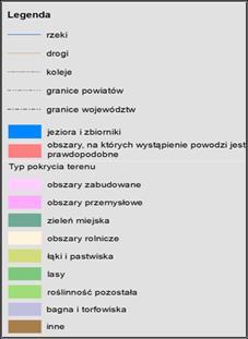 Rysunek 7. Mapa obszarów narażonych na niebezpieczeństwo powodziowe Gmina Stara Biała Źródło: www.kzgw.gov.