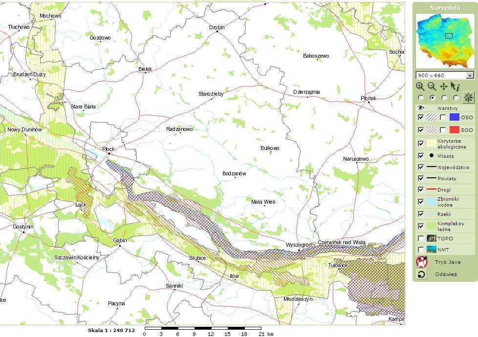 Rysunek 11. Obszary Natura 2000 na terenie gminy Stara Biała Źródło: http://natura2000.gdos.gov.