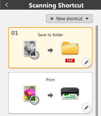 7 Aby ustawić opcje, kliknij kartę [Option] [Opcje]. [Order of output] [Kolejność wyjść] Możesz dodać lub usunąć zeskanowane obrazy, a także zmieniać ich kolejność.