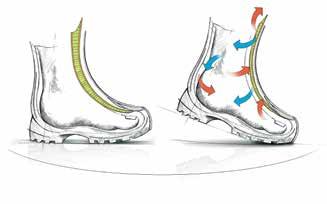 wstrząsów PU/EVA DiGAfix Wysoki gumowy otok System gwarantujący doskonałą wentylację oraz optymalne warunki wewnątrz buta System zapewnia optymalne warunki wewnątrz buta, wspiera wentylację oraz