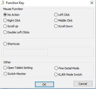 Użyj opcji "Definition" by dopasowywać przyciski. "Disable express keys", Kiedy włączone wszystkie przyciski są nie aktywne. c.