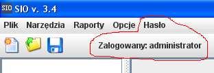 Pierwszym uŝytkownikiem, który zarejestruje się w programie musi być tzw.