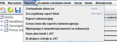 gmina moŝe obejrzeć plik swojej podległej szkoły oraz wykorzystać do róŝnego rodzaju zestawień lub w innych programach. UWAGA!