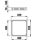 DACHFIX POINT typ 2, z regulacją wysokości, 400 x 400 nasada na wpust typ 2 z rusztem kratowym MW 30/10,.