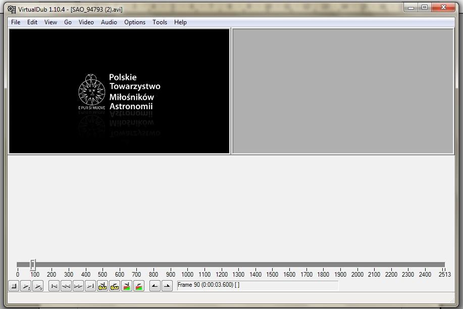 Edycja video za pomocą VirtualDob Edycje Video zaczynamy od załadowania materiału video do naszego programu. Analogicznie jak pisałem wcześniej, klikamy file i open video file.