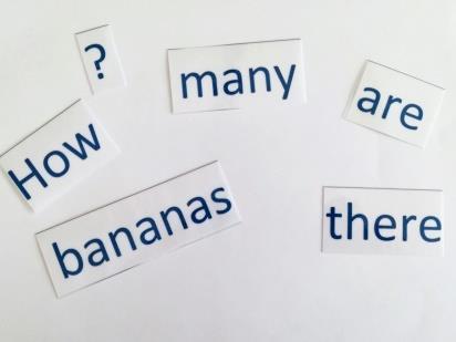 Gramatyczna rozsypanka Przygotuj karty z elementami zdania.