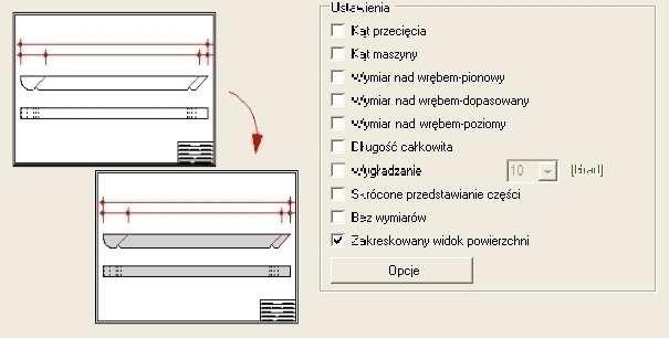 .. Bez wymiarów Utworzenie rysunków bez wymiarów Zakreskowany