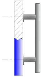 szkle d:14,0 mm +0,5 Mocowanie Typ - 03 pochwyt dwustronny przelotowy