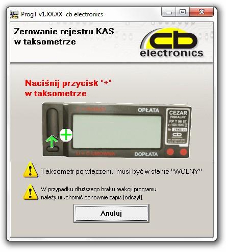 10. Zerowanie rejestru KAS (zakładka TAKSOMETR ).