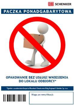 Dla przesyłek DB SCHENKERparcel podlegającym pomiarom w przypadku stwierdzenia zaniżenia rzeczywistych parametrów przesyłek (waga i/lub wymiary) wobec zadeklarowanych parametrów lub stwierdzenia