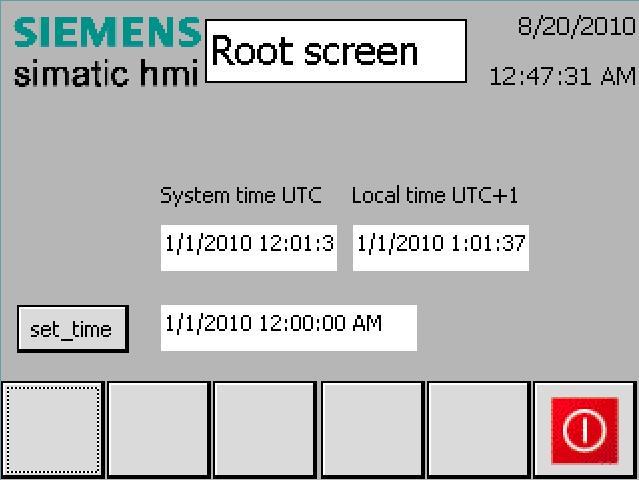 RT Simulator powoduje otwarcie i wyświetlenie się ekranu HMI Basic Panel.