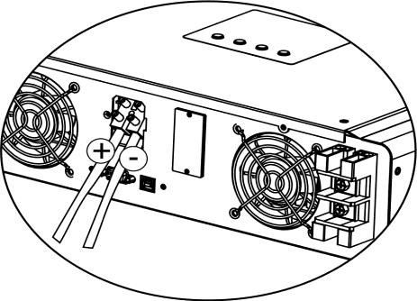 Podłączenie zasilania AC (Grid): UWAGA Przed podłączeniem zasilania AC zaleca się zastosowanie osobnego bezpiecznika (250VAC/30A) pomiędzy Inwerterem a źródłem zasilania AC.