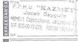 Opiewa na kwotę 1509,70 zł i została wystawiona 20.06.2013 r. na zakup części do rowerów przez firmę P.P.H.U. KAZMET Jacek Szygula z siedzibą przy ul.