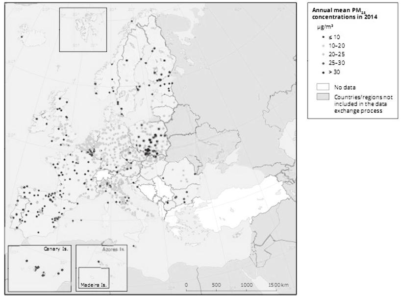 198 Rocznik Bezpieczeństwa Międzynarodowego 2017, vol. 11, nr 1 Z analizy danych z raportu Europejskiej Agencji Środowiska (EEA) wynika, że największe stężenie pyłu PM10 w 2014 r.