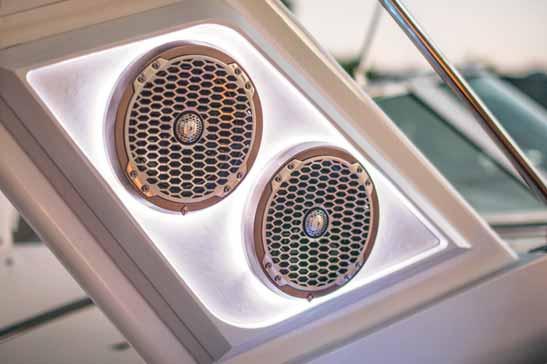 65 System nagłośnienia Raymarine Audio Entertainment stworzony przez Rockford Fosgate oferuje użytkownikom łodzi wielofunkcyjne centrum sterowania dźwiękiem o audiofilskiej jakości z zachowaniem