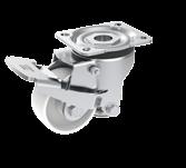 Najwyższy komfort obsługi - gwarantowana stabilność Zestawy kołowe poziomujące firmy Blickle w skrócie Seria HRLK Zestawy kołowe ze stacjonarną dźwignią uruchamiającą HRLK.
