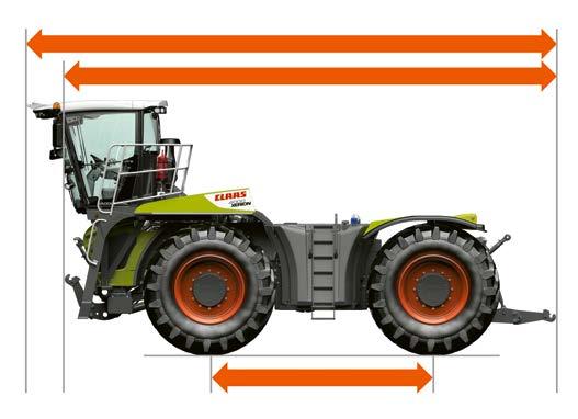 Wymiary. Zapraszamy do obejrzenia nagrania pokazującego dobrą robotę. TRAC / TRAC VC tractor.claas.com 7370 mm (z podnośnikami) Maks.