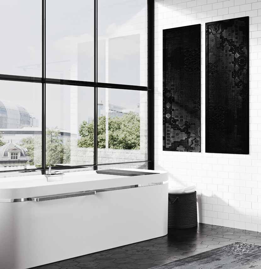 NOVELLINI BLACK&WHITE In the picture / Na zdjęciu: DIVINA F - hydromassage bathtub / Wanna