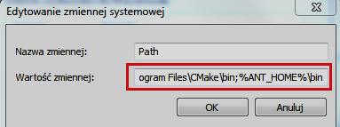 g) Uwaga! Tutaj ewentualnie dokonujemy zmian które dotyczą wersji JAVA, niewłaściwa zmiana może spowodować utratę funkcjonalności systemu Windows/lub dodatkowe oprogramowanie przestanie działać.