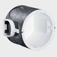 Nawet jeśli pozostała grubość ściany w przypadku instalacji jednostronnej lub przeciwległej nie przekracza 60 mm, puszka przeciwpożarowa zapewnia bezpieczną i dymoszczelną izolację pomiędzy