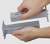 OBUDOWY Uwaga W przypadku długości krótszej niż 105 mm obie części należy skrócić i ponownie ze sobą złożyć.