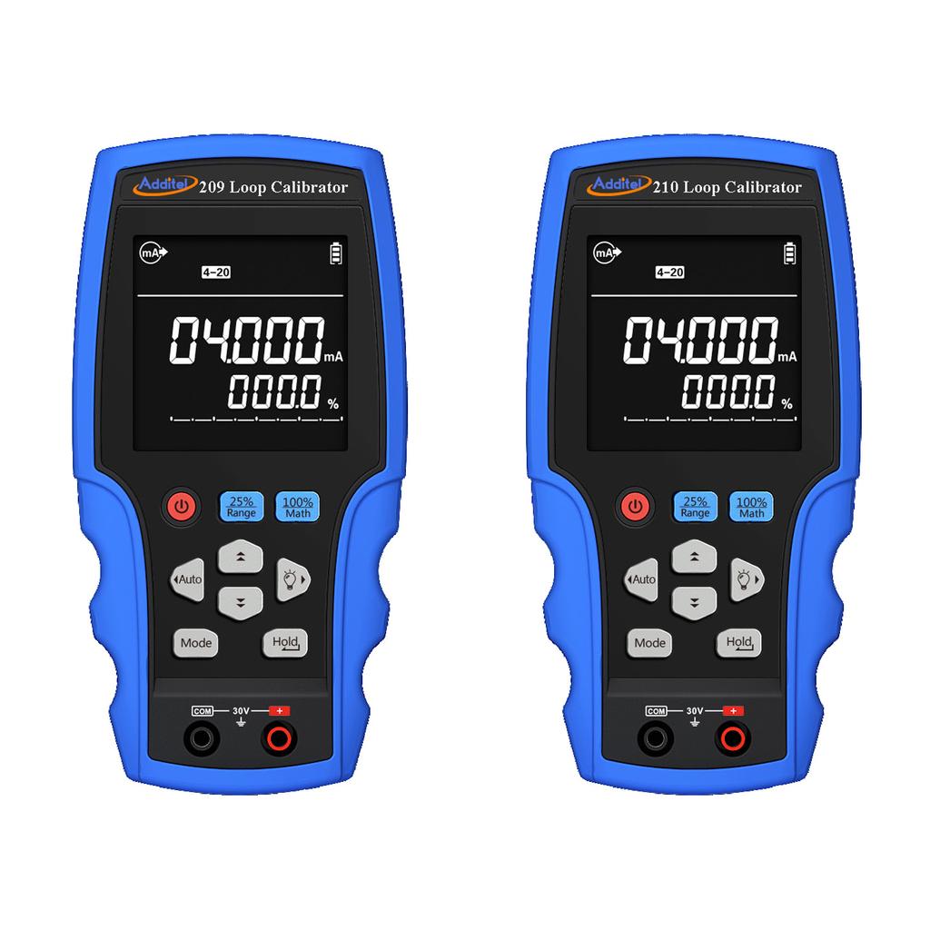 Kalibratory pętli prądowej ADT209 i ADT210 Dokładność 0.01% (0.