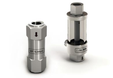 Hydrauliczne i pneumatyczne filtry do układów kalibracji ciśnienia ADT100 Zakres pracy dla filtra pneumatycznego: -1,0 do 40 bar Zakres pracy dla filtra hydraulicznego: -1,0 do 700 bar Łatwe w